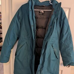 The North Face Teal Parka Coat
